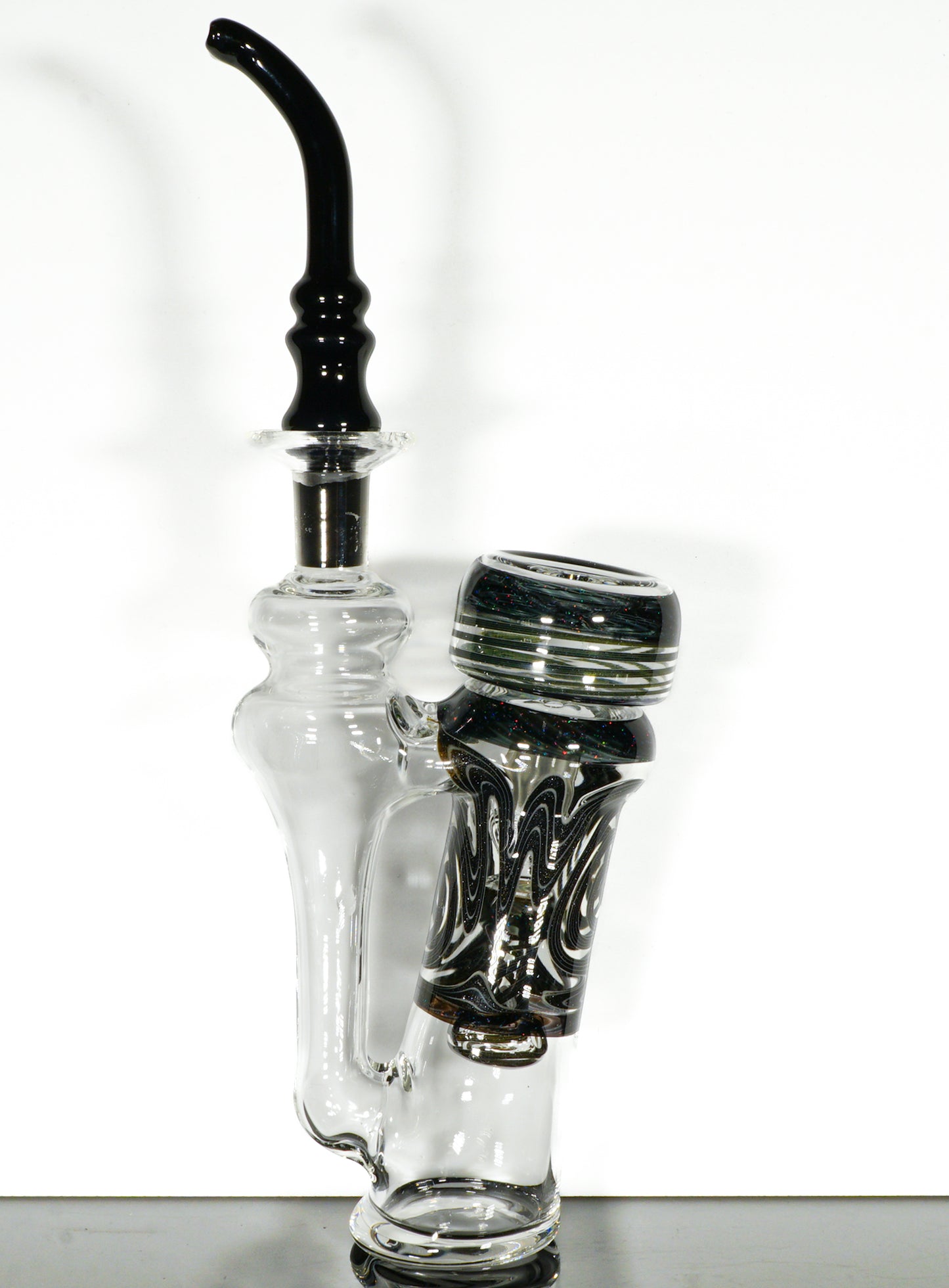 Black and White Crushed Opal Re-Lock + Mouthpiece + Slide + Plug