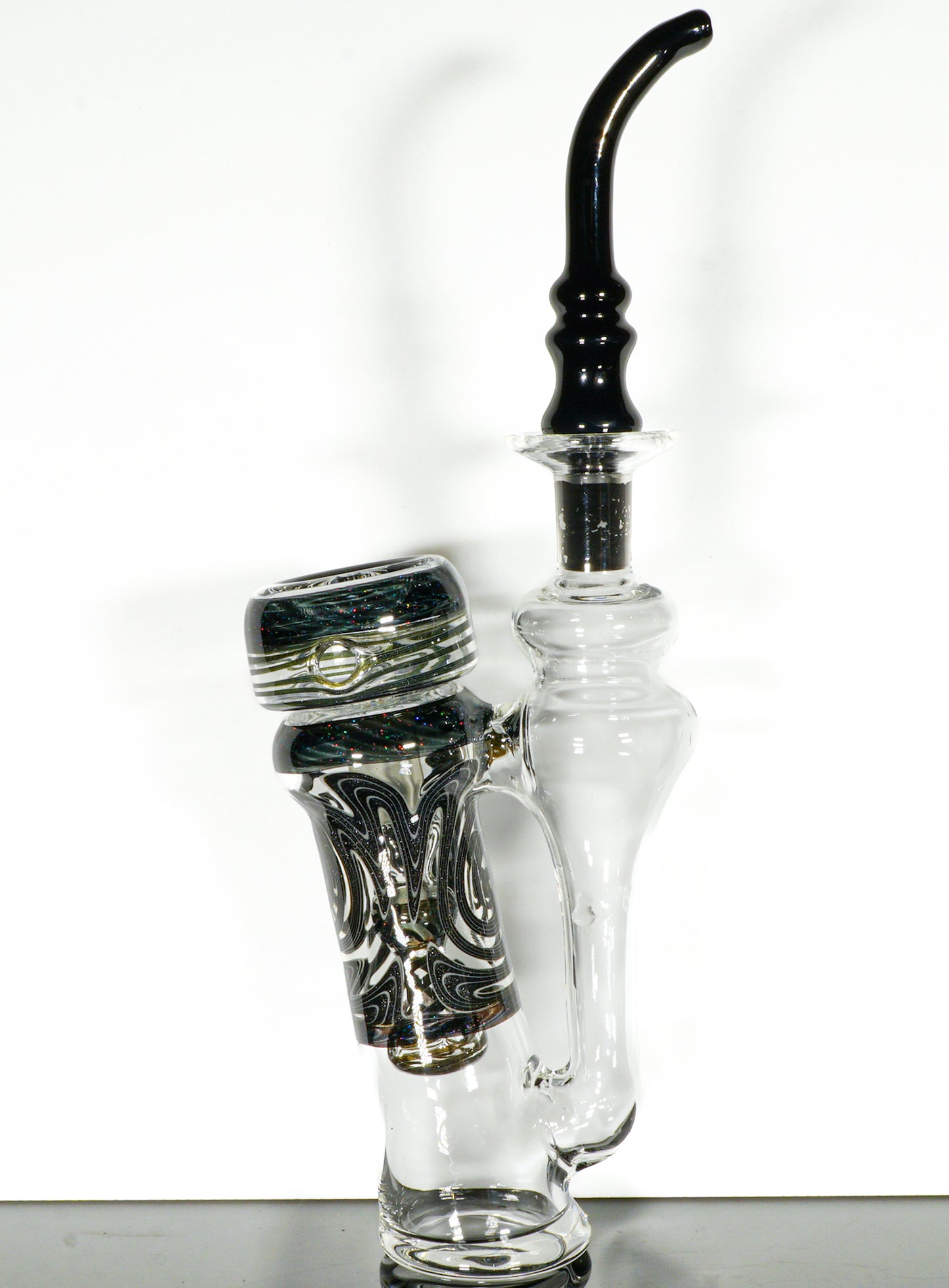 Black and White Crushed Opal Re-Lock + Mouthpiece + Slide + Plug