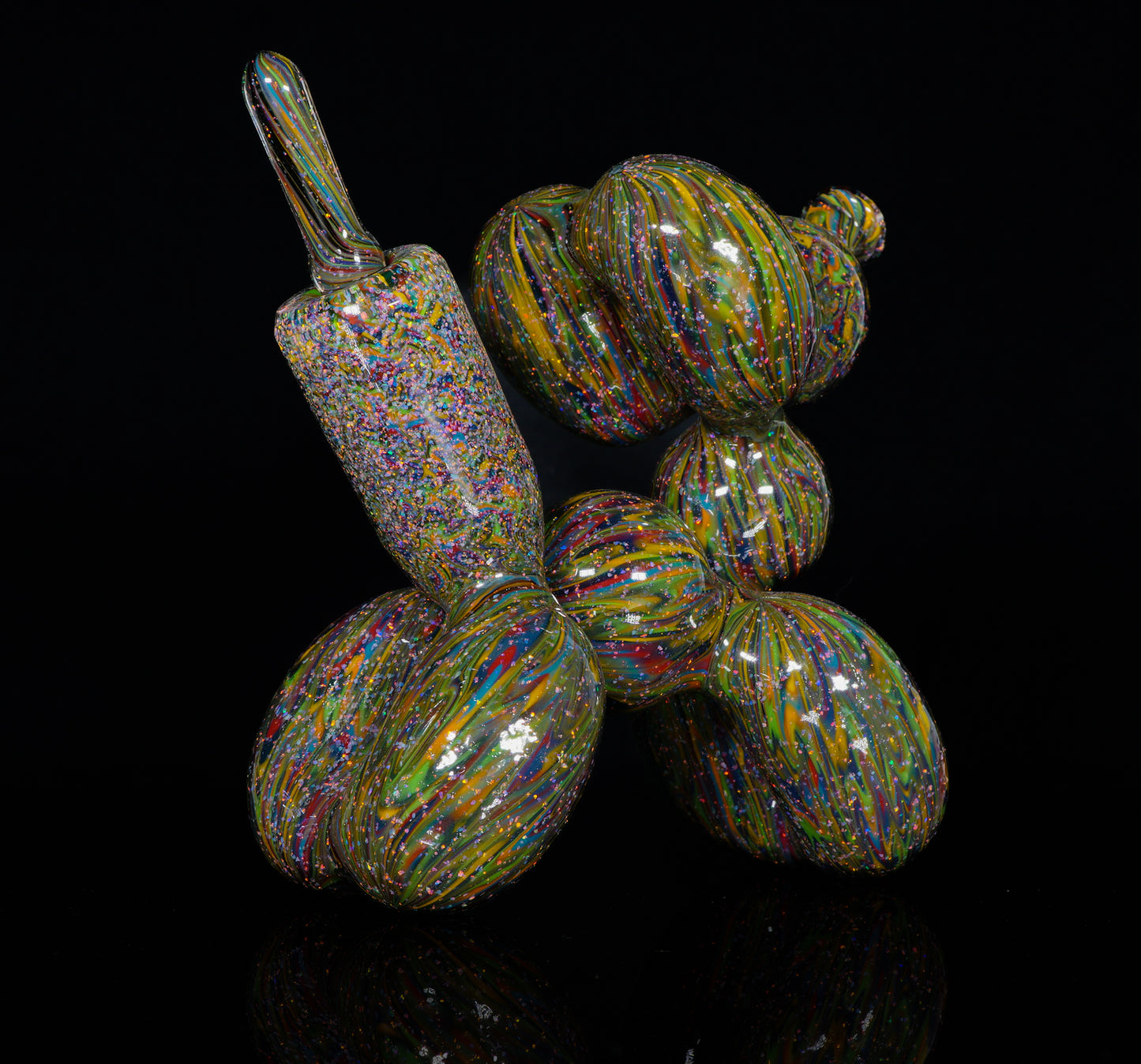Crushed Opal UV 10 Strip Tech Balloon Dog + Removable Tail