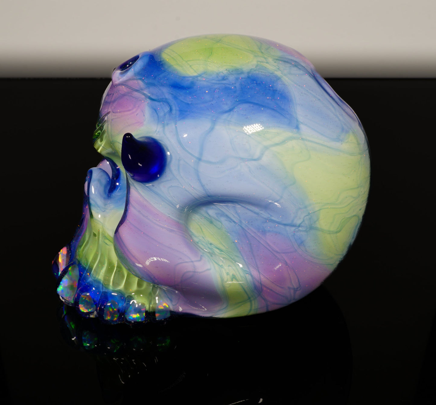Crushed Opal UV Scribble Devil Skull
