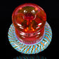 Gold Ruby UV Coil Pot Spinner Cap + Terp Pearls (no.16)