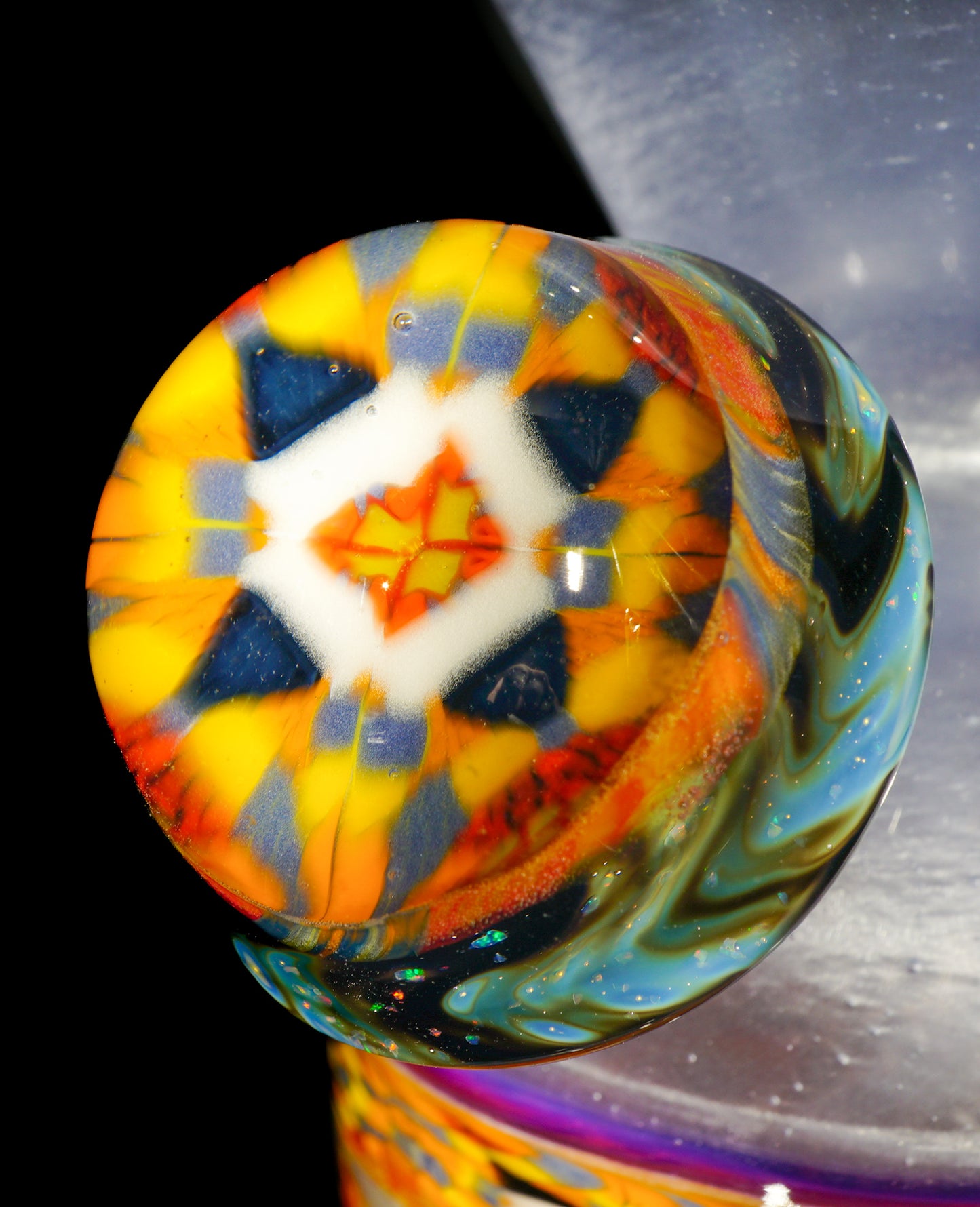 Heisenberg over UV Blue Satin Crushed Opal Space and Milli Tube