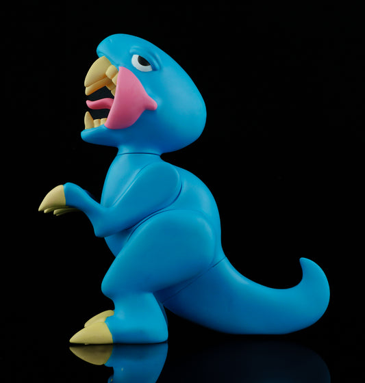 Blue Open Mouth Raptor Vinyl Toy