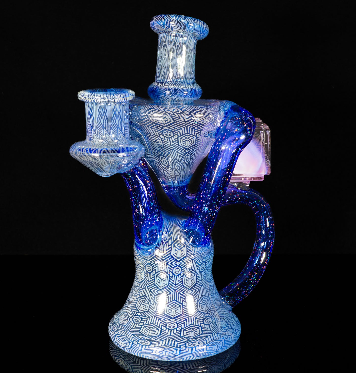 Fume and Crushed Opal Extruded Cube Recycler