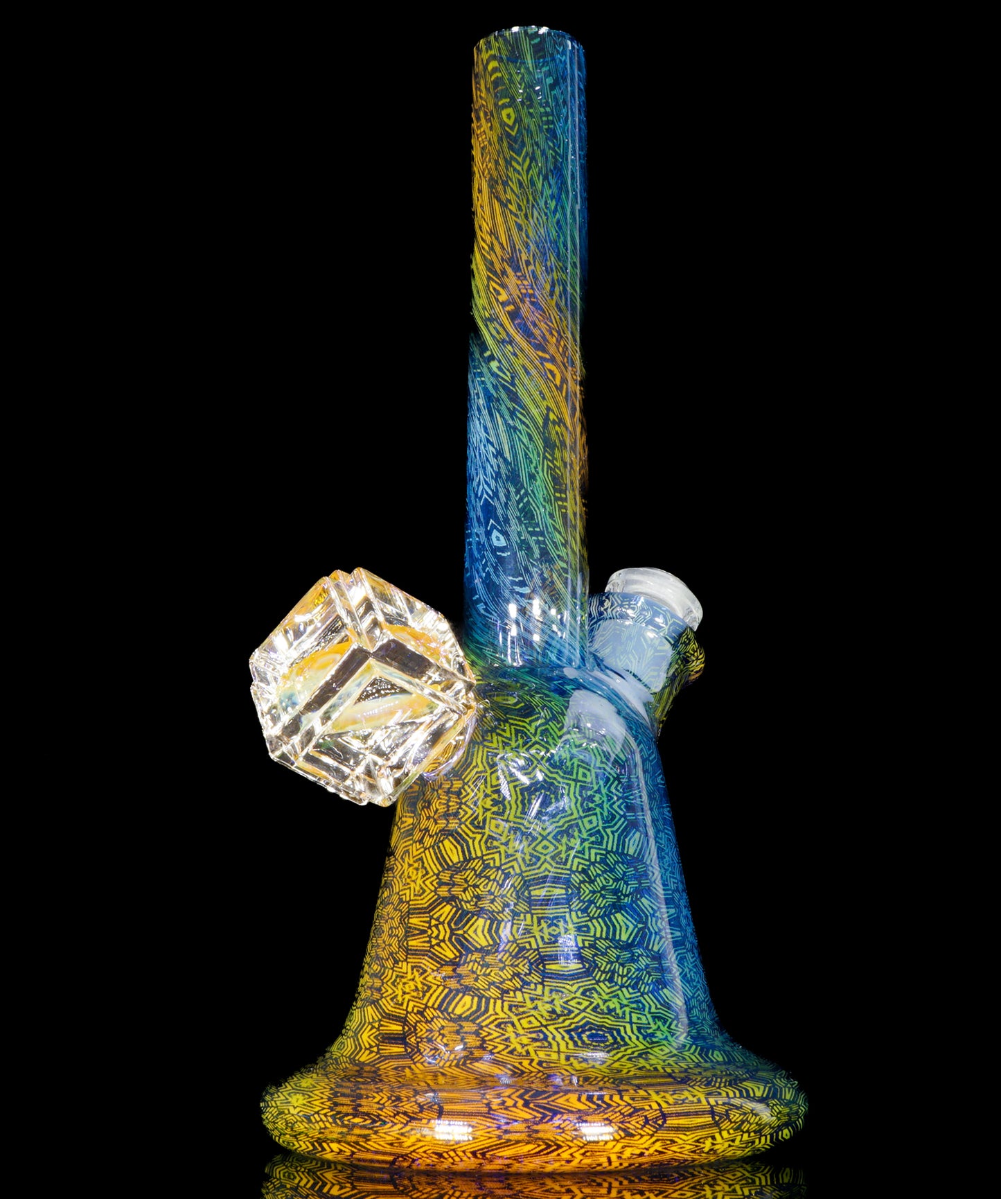 Fume and Crushed Opal Extruded Cube Tube