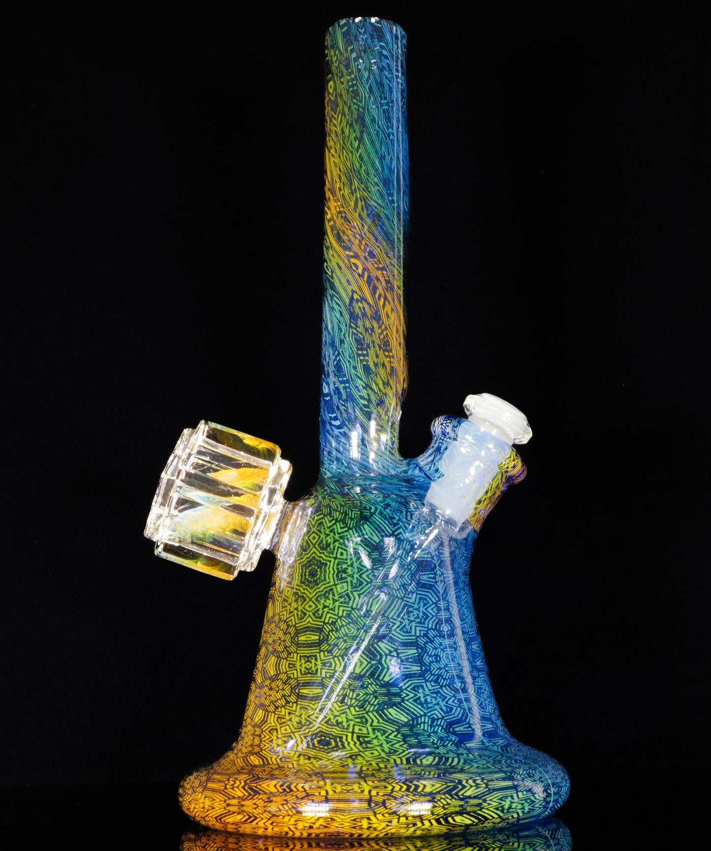 Fume and Crushed Opal Extruded Cube Tube