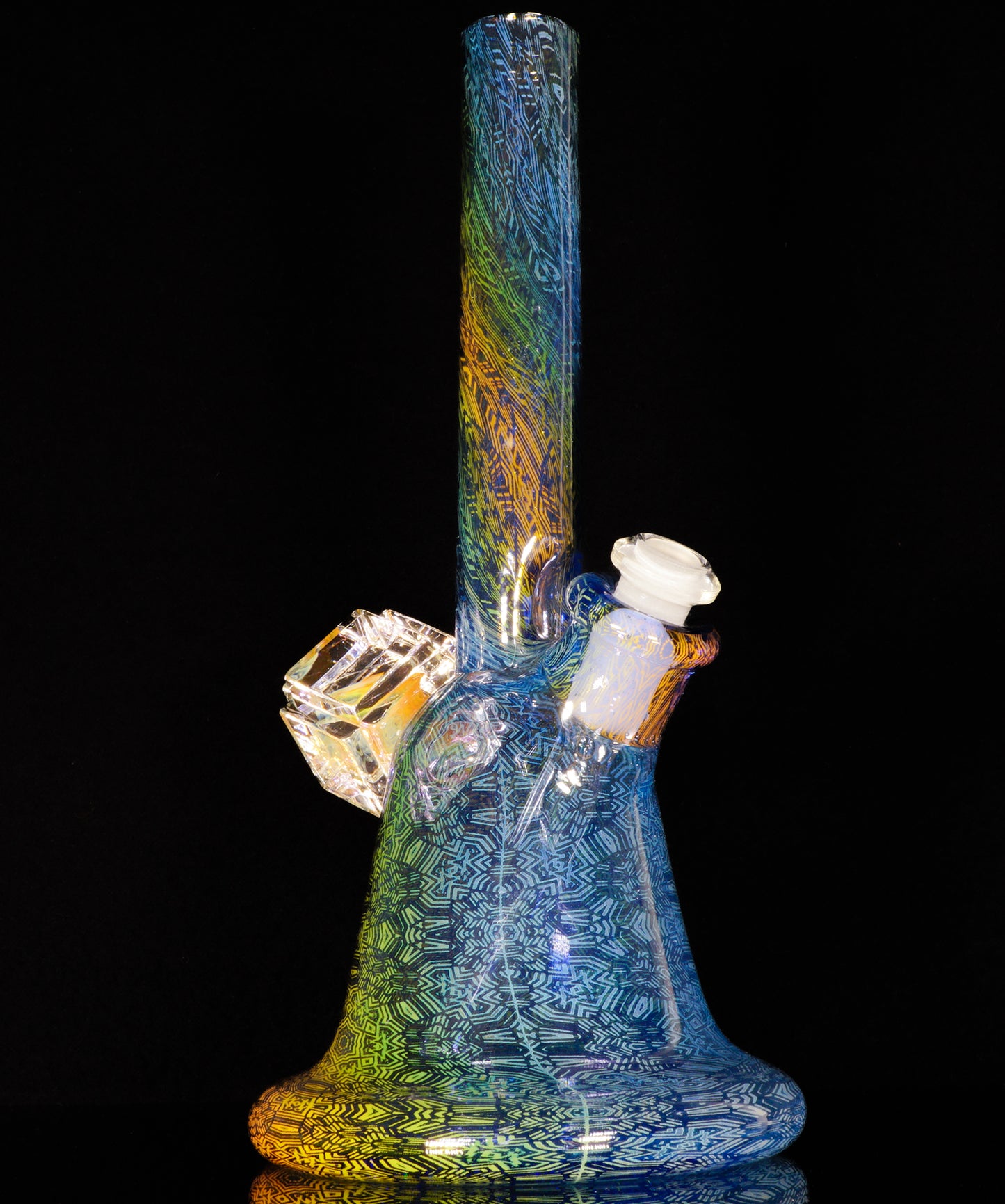 Fume and Crushed Opal Extruded Cube Tube