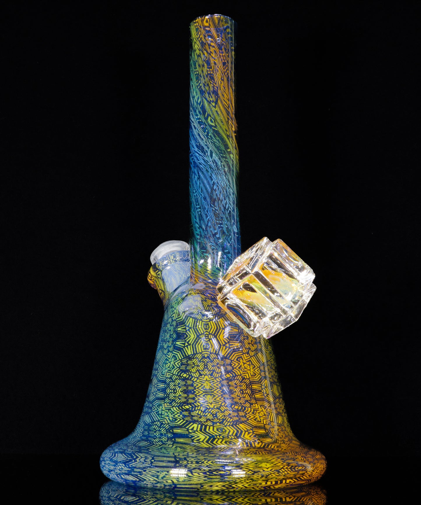 Fume and Crushed Opal Extruded Cube Tube