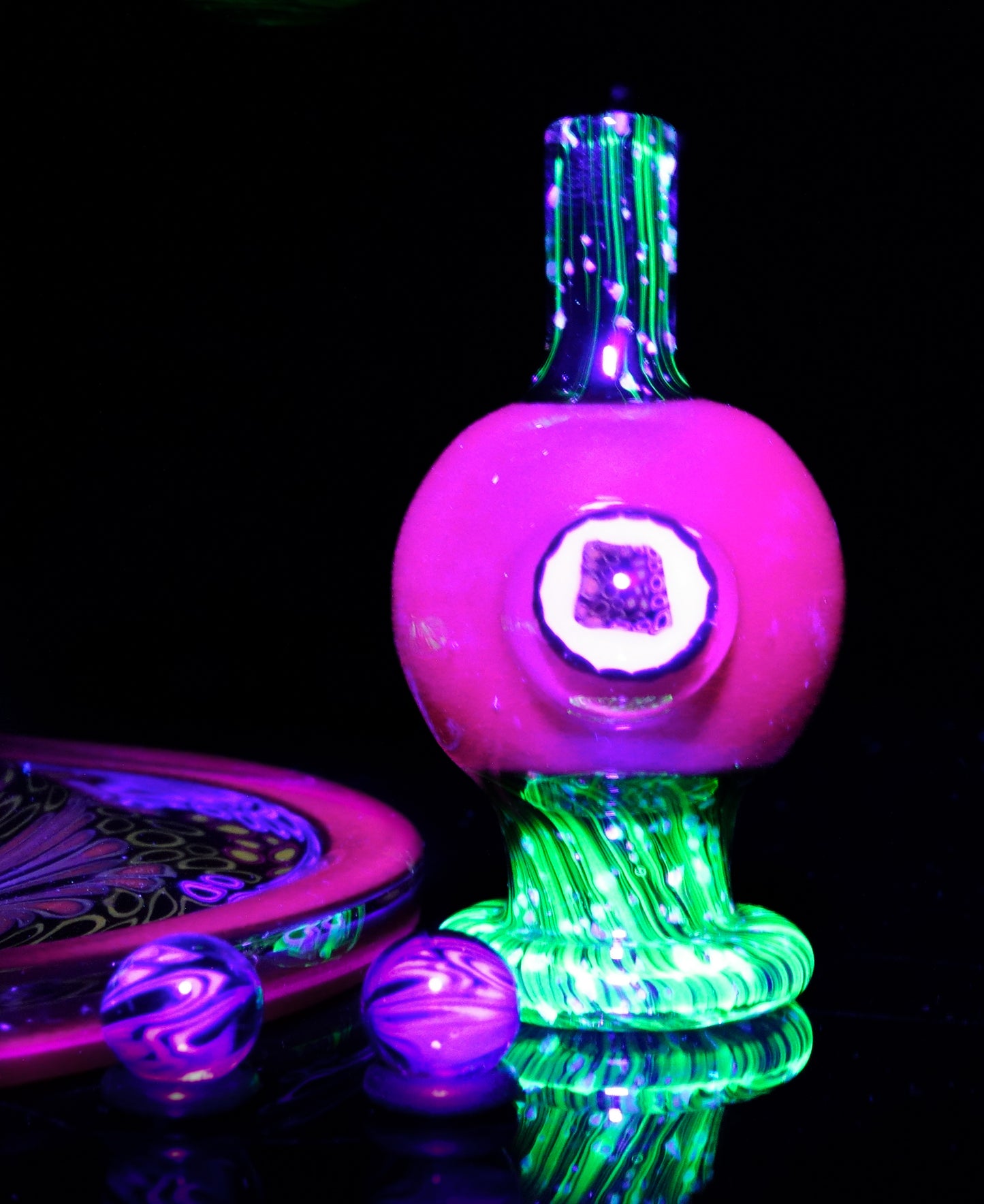 Cherry Chipstack Heliosphere + Bubble Cap + Terp Pearls + Milli Knuckle
