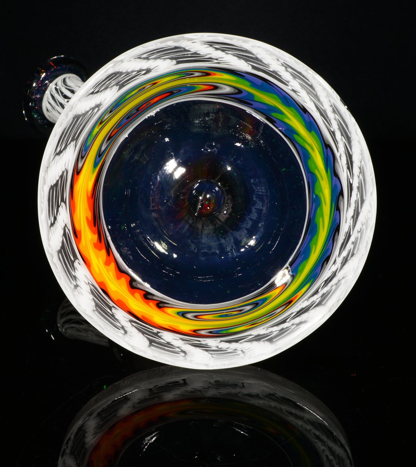 Rainbow Wigwag Zanfirico Stack UV Crushed Opal Heliosphere + Bubble Cap