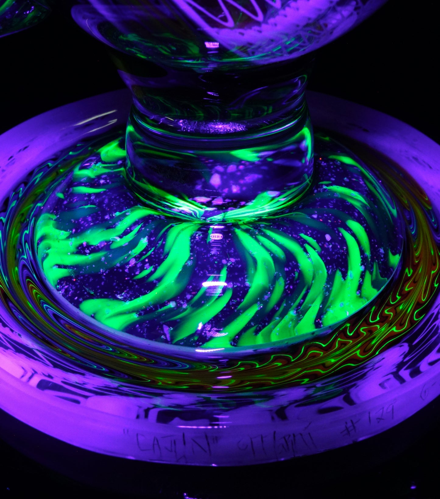 Rainbow Wigwag Zanfirico Stack UV Crushed Opal Heliosphere + Bubble Cap