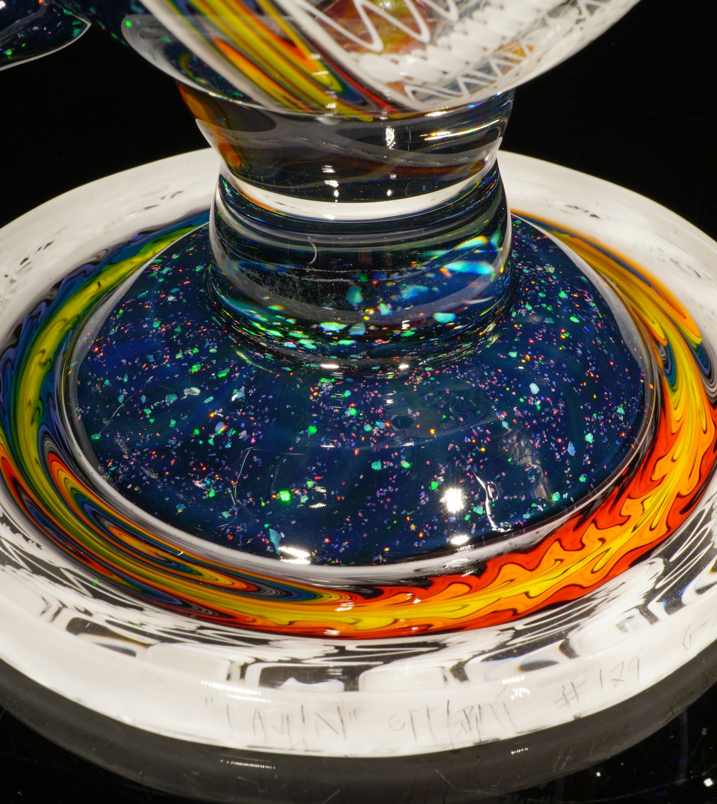 Rainbow Wigwag Zanfirico Stack UV Crushed Opal Heliosphere + Bubble Cap