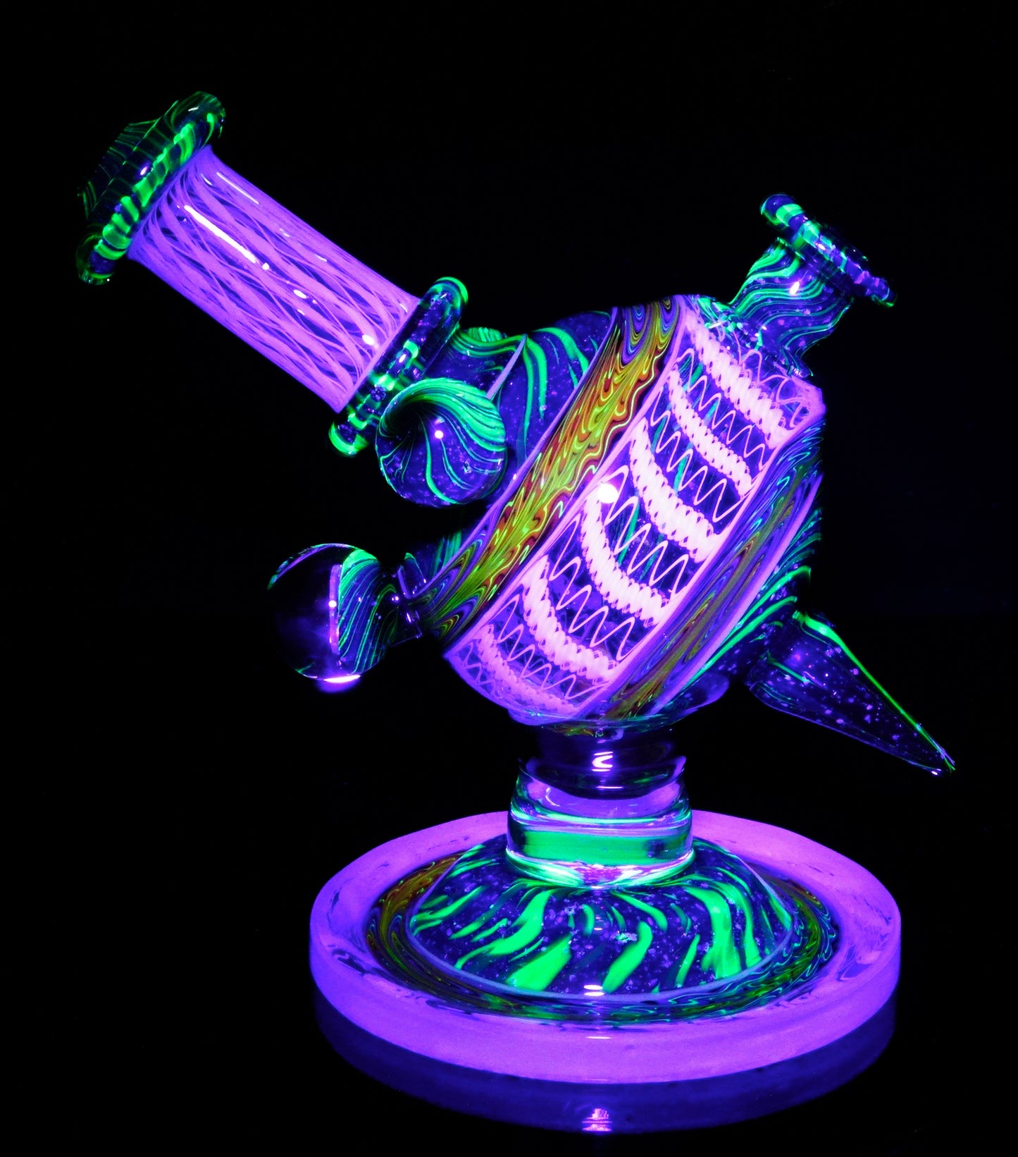 Rainbow Wigwag Zanfirico Stack UV Crushed Opal Heliosphere + Bubble Cap