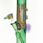 Atlantis and Rainbow Jailbird Linework Straight Tube with CFL Skull + Slide