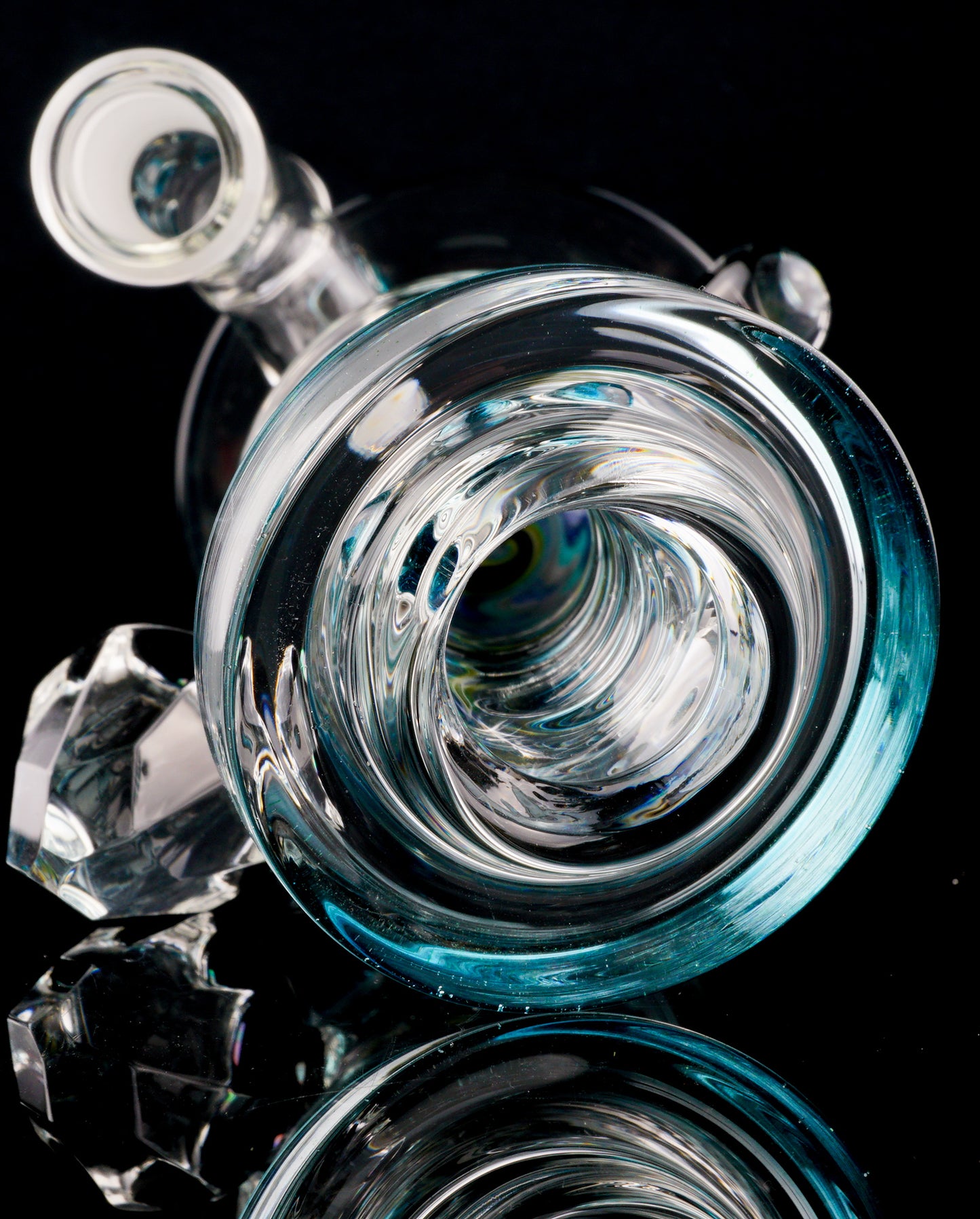 Blue Stardust Mini Tube with Faceted Accent