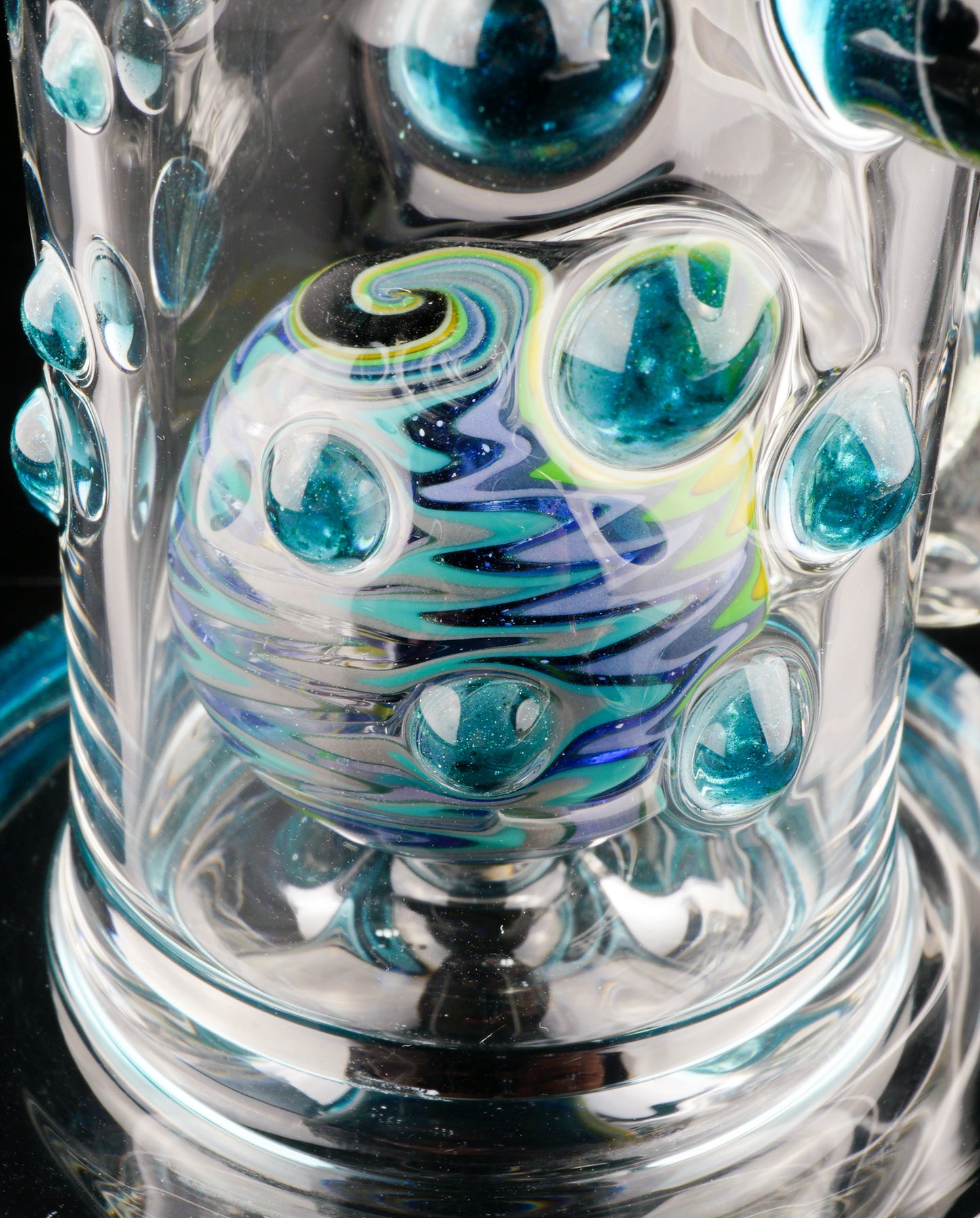 Blue Stardust Mini Tube with Faceted Accent