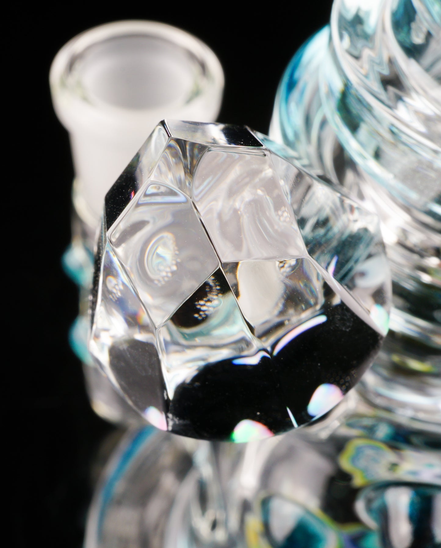 Blue Stardust Mini Tube with Faceted Accent