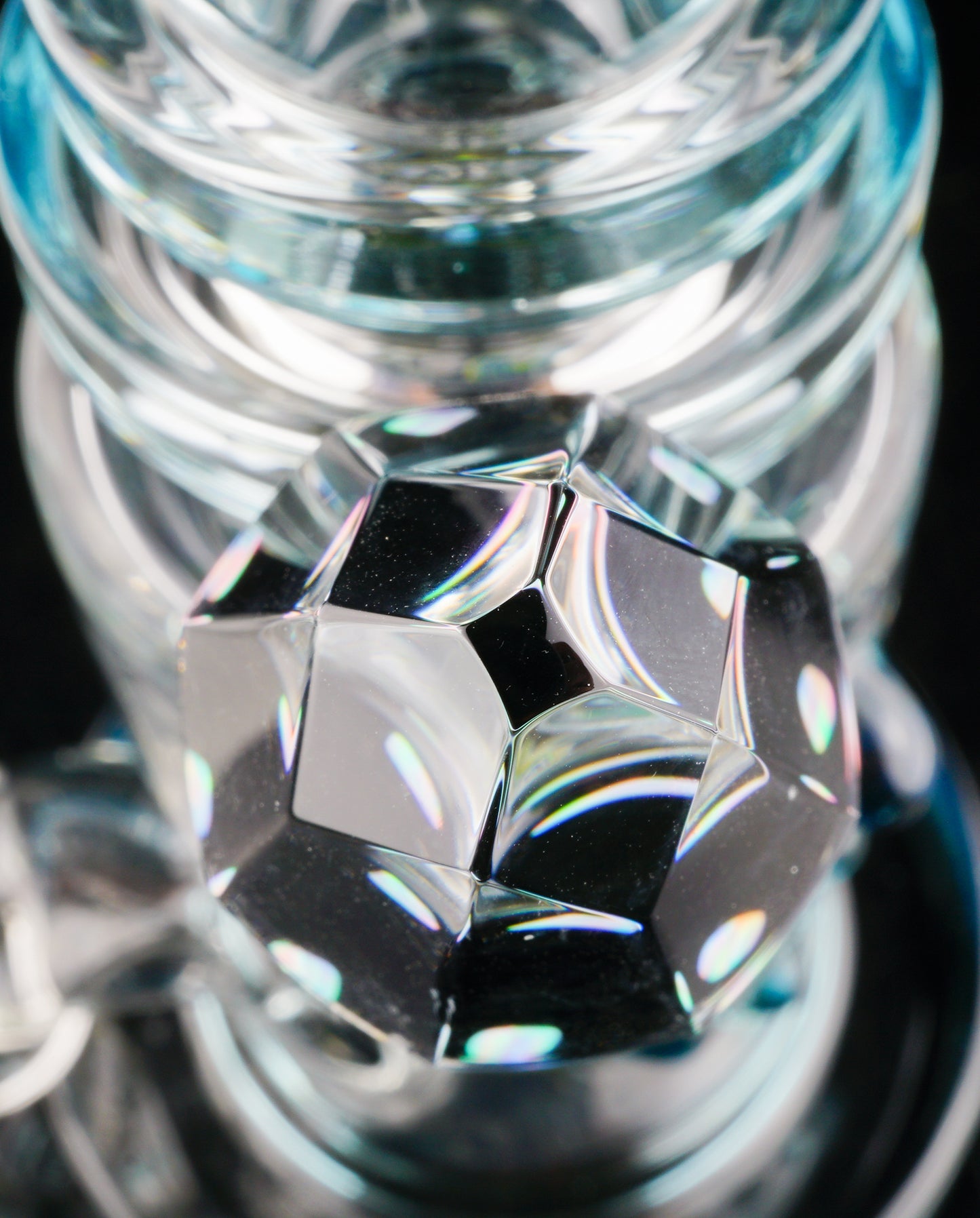 Blue Stardust Mini Tube with Faceted Accent
