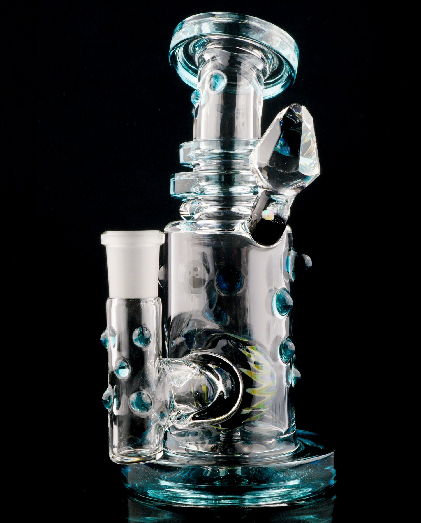 Blue Stardust Mini Tube with Faceted Accent