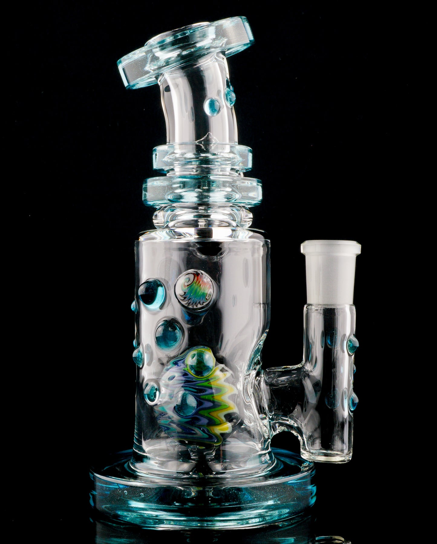 Blue Stardust Mini Tube with Faceted Accent