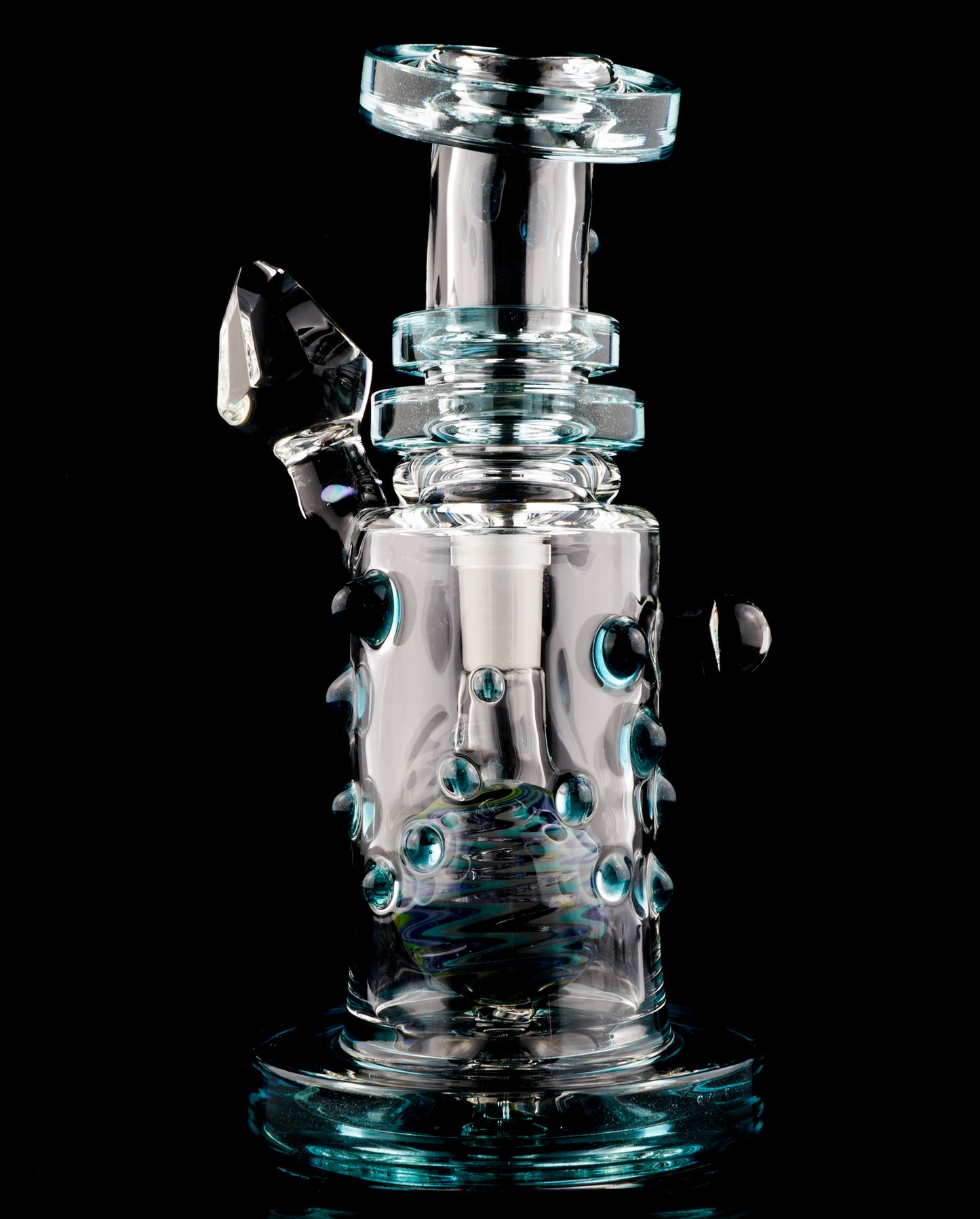 Blue Stardust Mini Tube with Faceted Accent