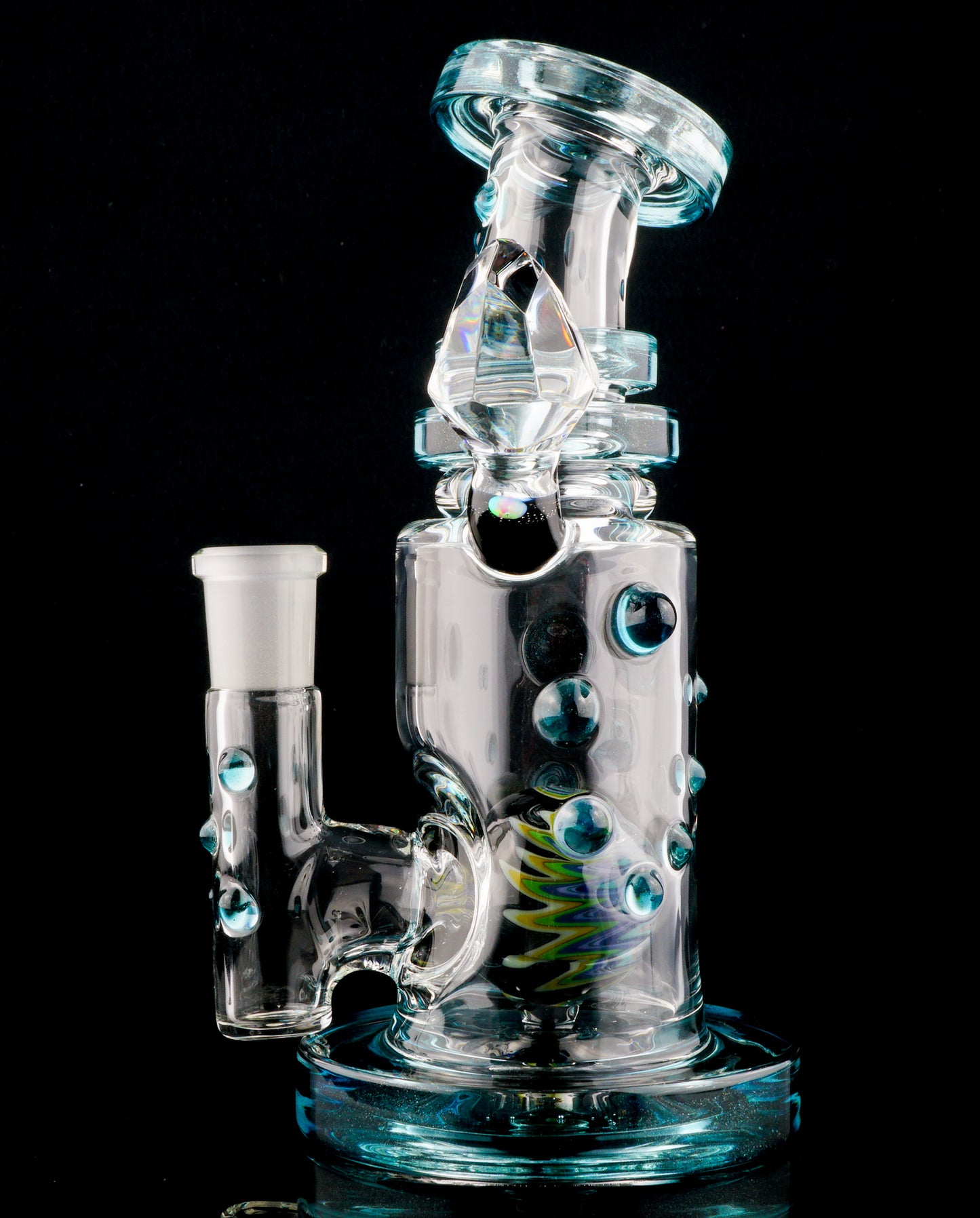 Blue Stardust Mini Tube with Faceted Accent
