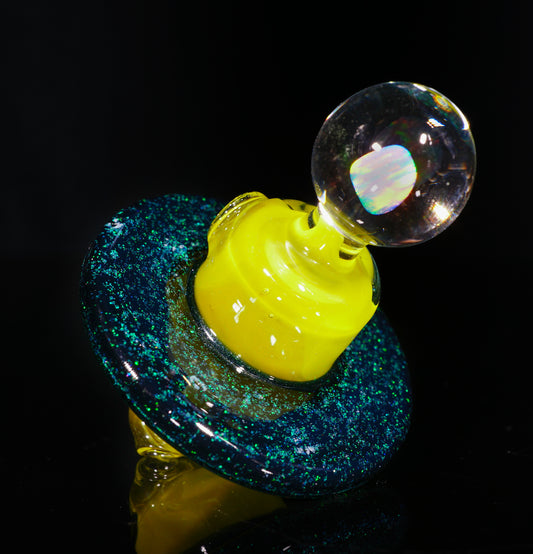 Chartreuse and Nano Mint Opal Spinner Cap