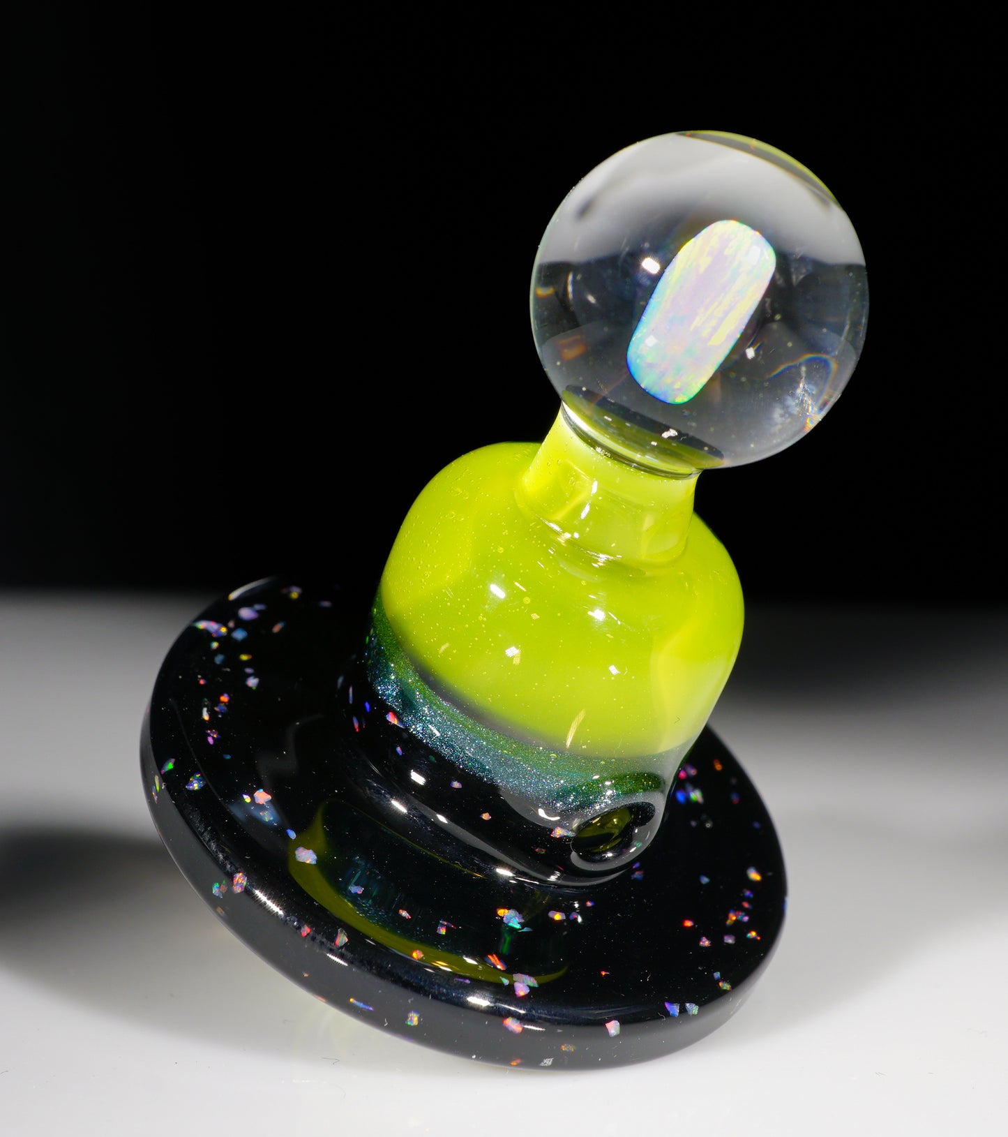 Lime Drop and Crushed Opal Spinner Cap