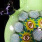 Eye Mandala Honeycomb Pendant