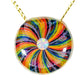 Gold Amethyst Rainbow Retti Opal Pendant no.3