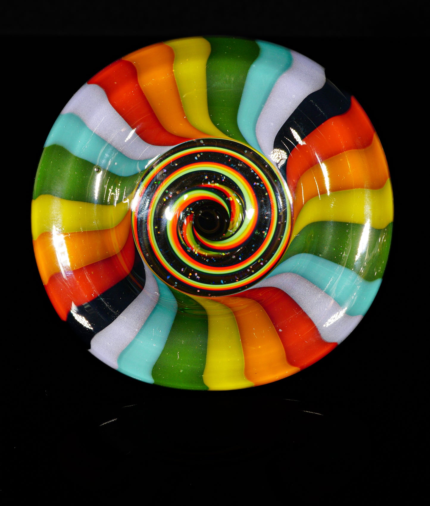 Crushed Opal Rasta Dotstack Venetian Series Re-Lock + Slide + Removable Base