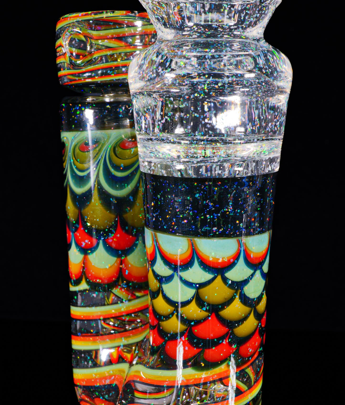Crushed Opal Rasta Dotstack Venetian Series Re-Lock + Slide + Removable Base