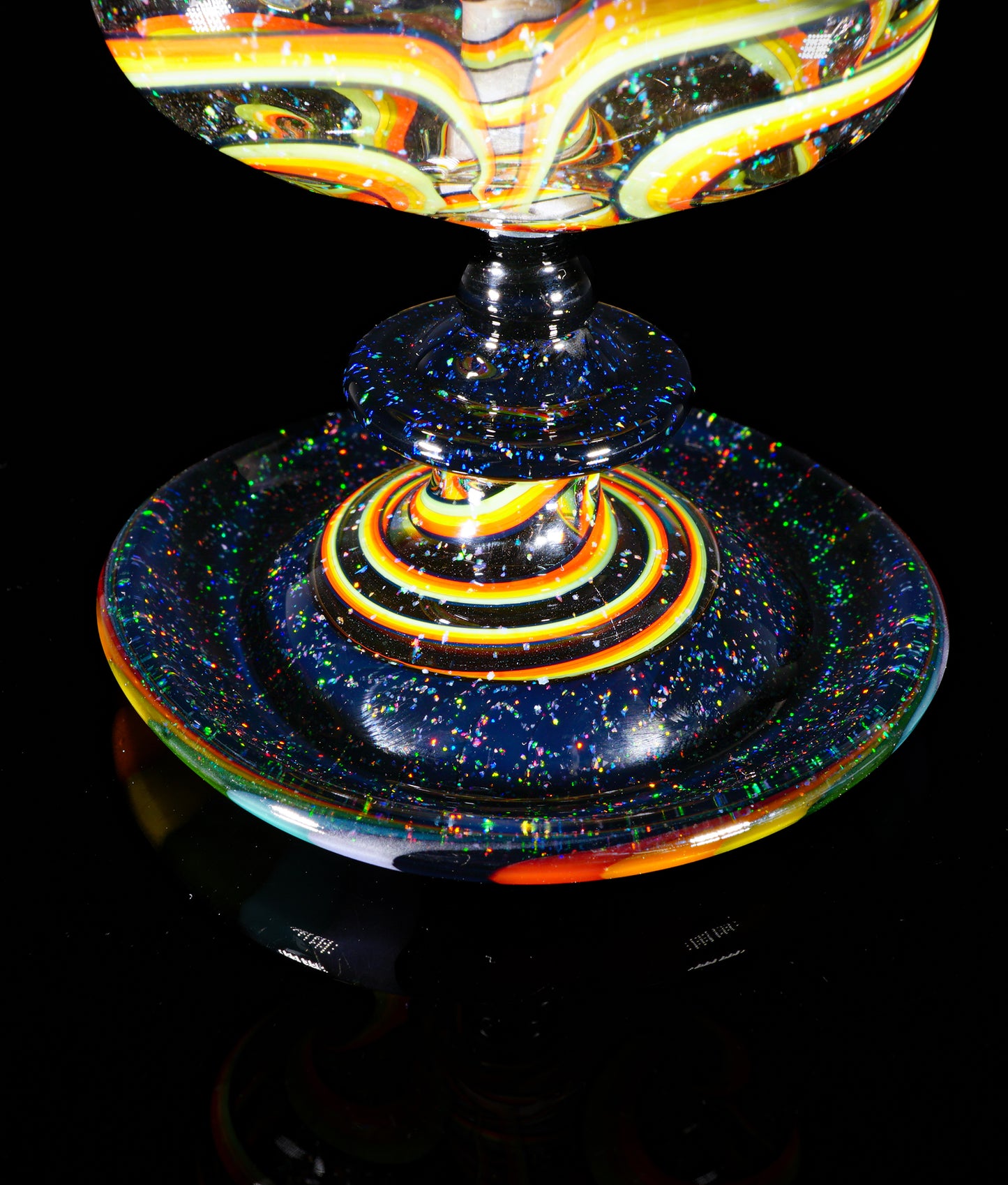 Crushed Opal Rasta Dotstack Venetian Series Re-Lock + Slide + Removable Base