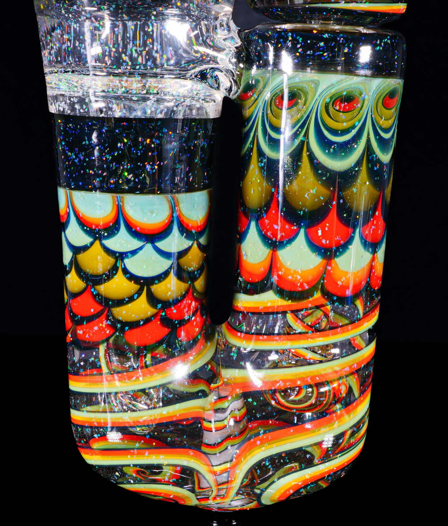 Crushed Opal Rasta Dotstack Venetian Series Re-Lock + Slide + Removable Base