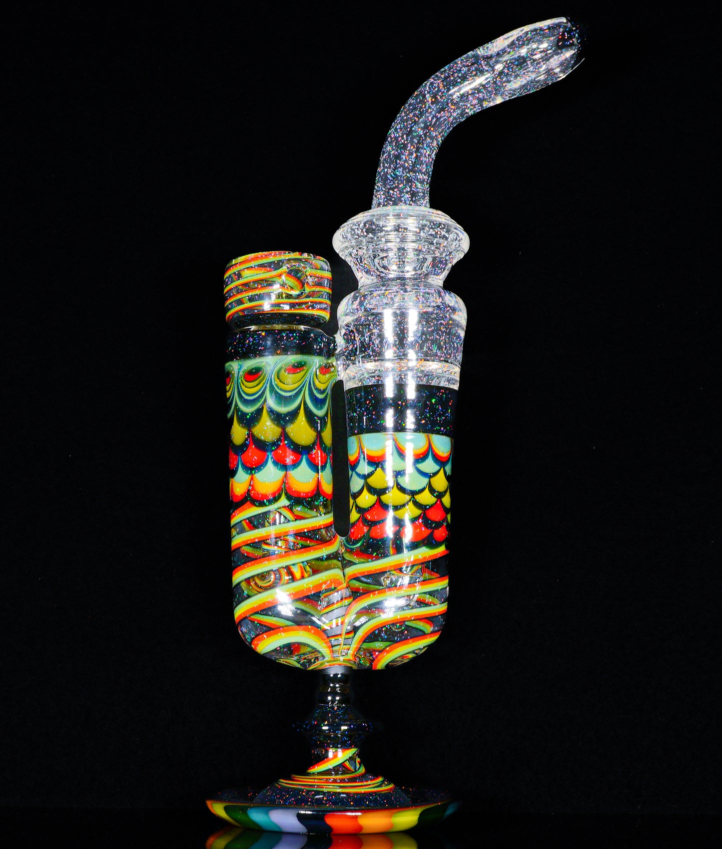 Crushed Opal Rasta Dotstack Venetian Series Re-Lock + Slide