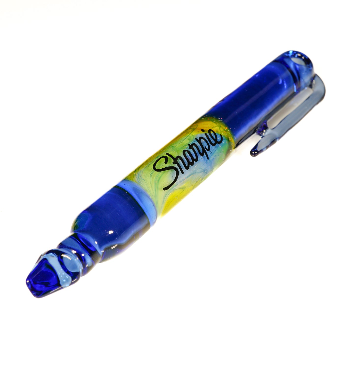 Blue Dream and Crushed Opal UV Scribble Chisel Tip Sharpie Dabber/Pendant