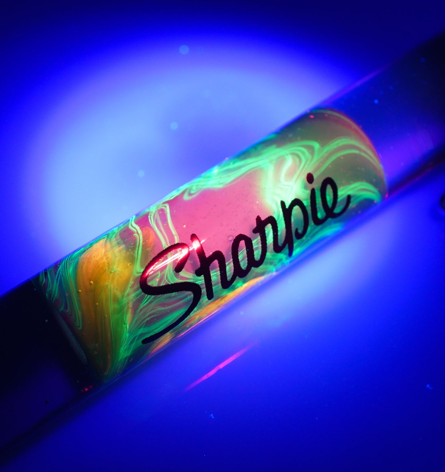 Atlantis and Crushed Opal UV Scribble Chisel Tip Sharpie Dabber/Pendant