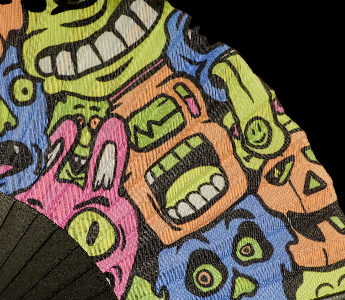 Black Monster Folding Fans + Art Print