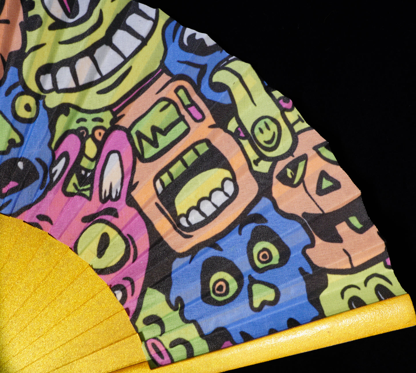 Gold Monster Folding Fans + Art Print